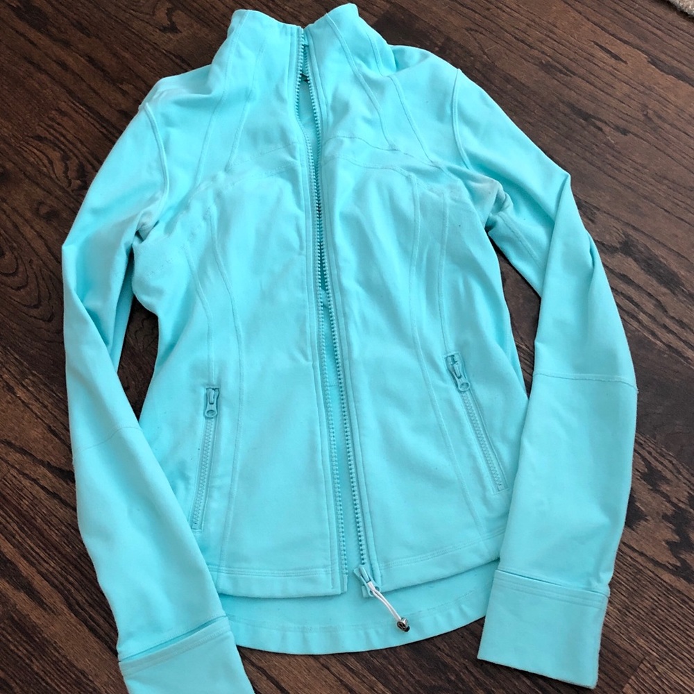 Lululemon Define jacket, light teal, size 8